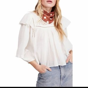 Free People Laura eyelet lace blouse